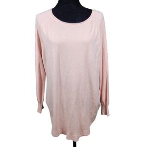 Dreamers by Debut Pink Long Sleeve Crew Neck Sweater Top Women M/L‎